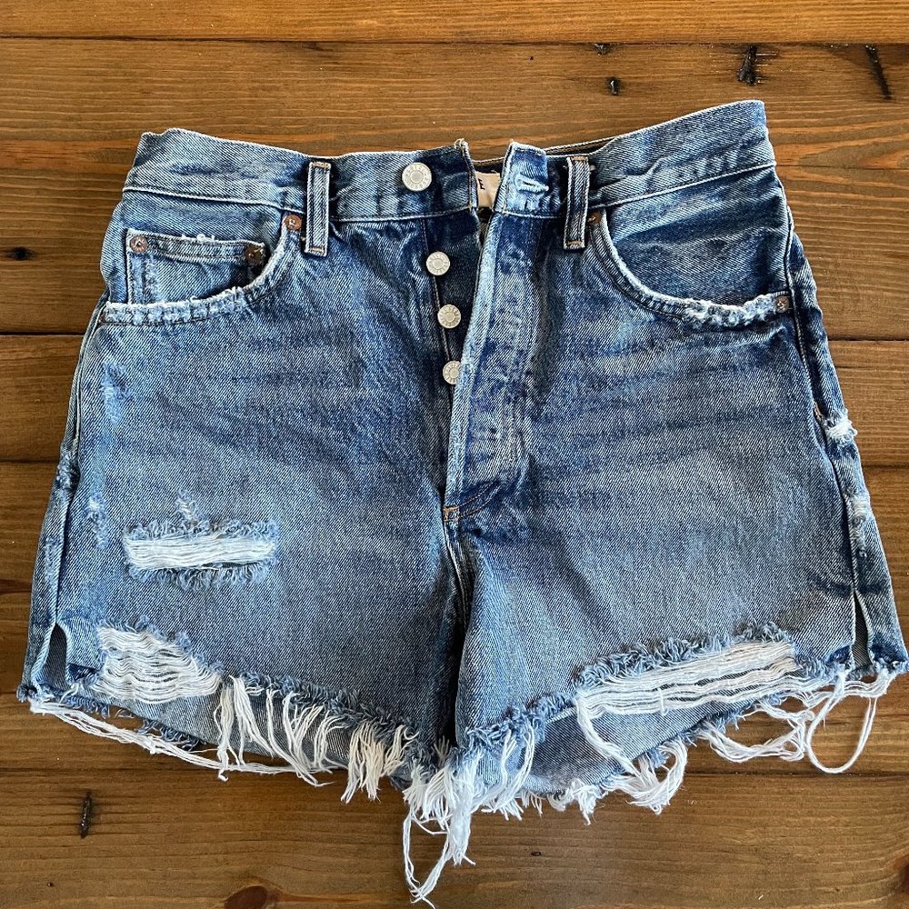 Agolde Parker Denim Cutoff Shorts